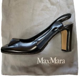 Max Mara Black Slingback Pump